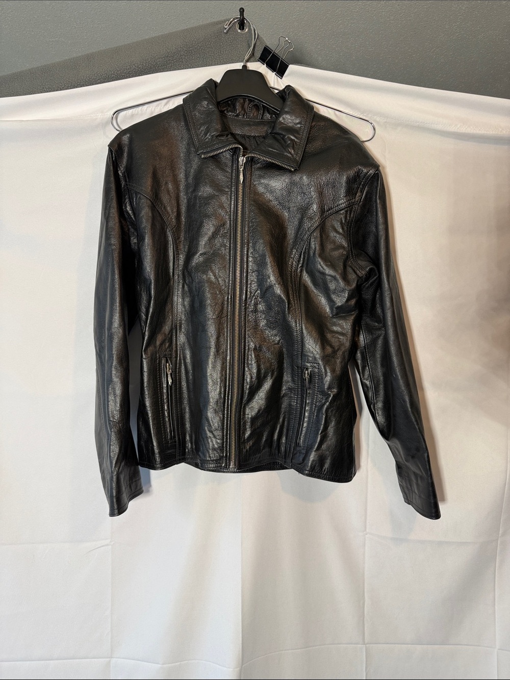 Wilsons Leather Women's Black Leather Bomber Jacket Size Small
